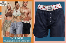 Never Sleep // Wilder Boxers // Navy Stripe