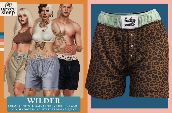 Never Sleep // Wilder Boxers // Leopard