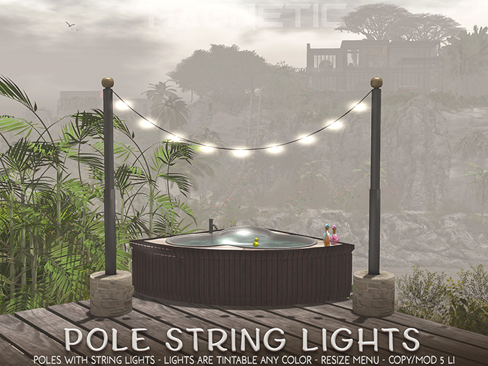 Magnetic - Pole String Lights