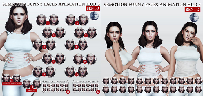 [Box] SEmotion Funny Faces HUD 3  Set 12 RARE [Genus]