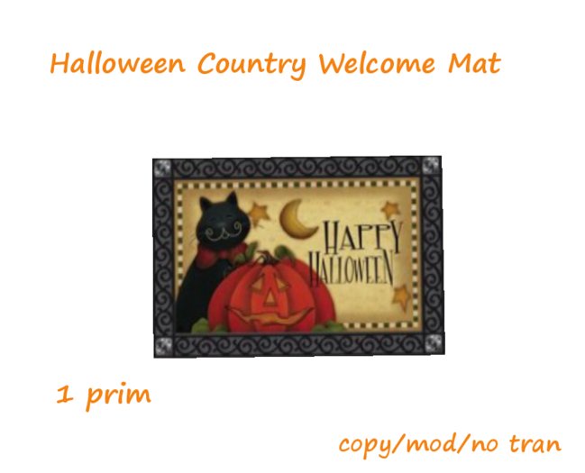 Country Halloween Welcome Rug