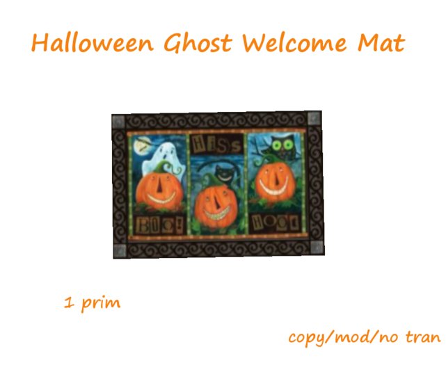 Halloween Ghost Welcome Rug