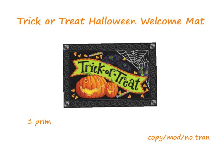Trick or Treat Halloween Welcome Rug