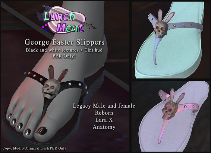 .:LunchMeat:. George easter Slippers