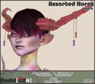 Sashi{MIA} Assorted Horns Set 4 (UNPACK)