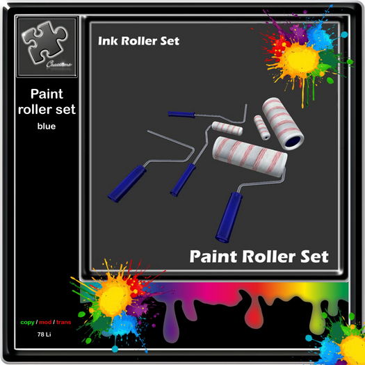 paint roller set blue
