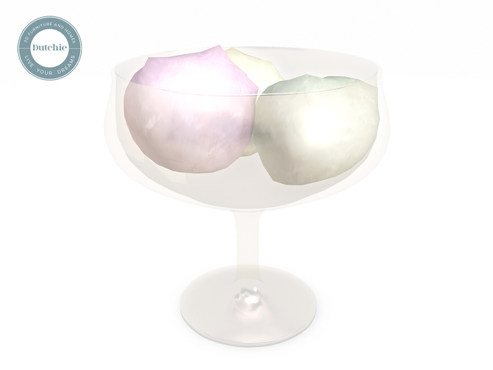 Food Decor - Ice Cream in Glass Bowl