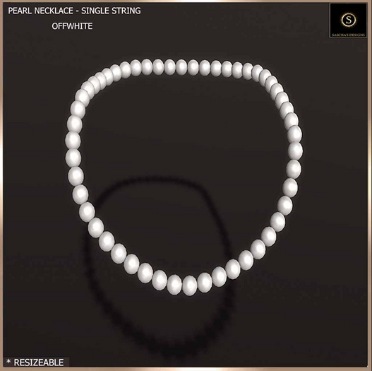 SAS - Pearl OffWhite Necklace Single  