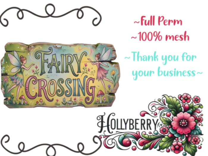 HB: Fairy Crossing Sign FuLL PERM