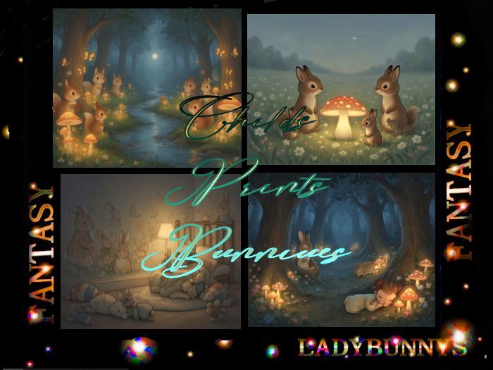 Bunny's Art-Childs Print Bunnies-FULL PERM TEXTURES