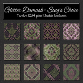 *Wallflowers* Glitter Damask - Song's Choice