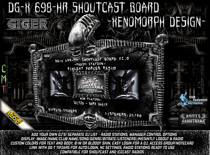 DG-X 699-HR Shoutcast Board -Xenomorph Design-