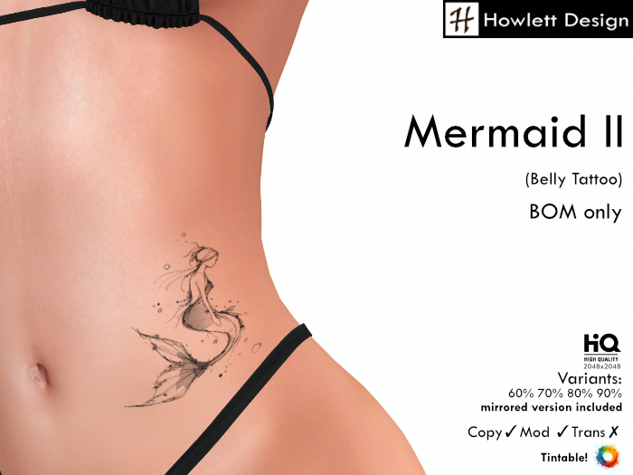 [HDesign] Mermaid II (Belly Tattoo)