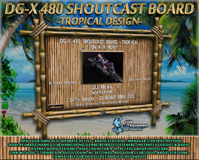 DG-X 480 Shoutcast Board -Tropical Design-