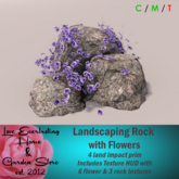 LE ~ Landscape Rock w. Flowers
