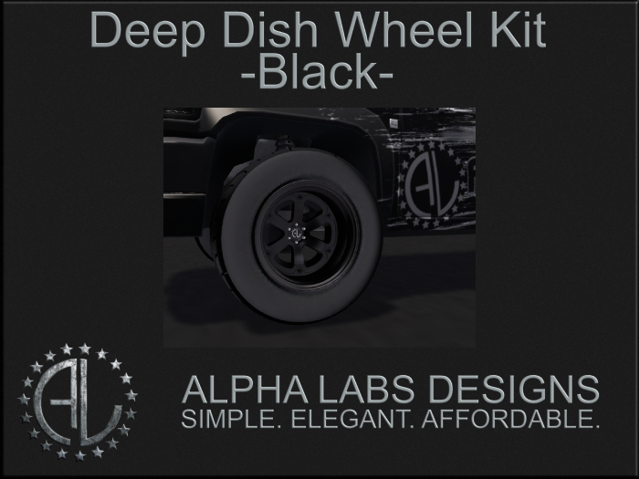 .::AL::. Deep Dish Wheel Kit - Black