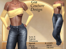 "GCD" Hannah Crop Top Maize