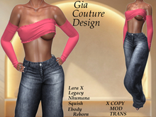 "GCD" Hannah Crop Top Pink