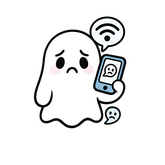 Pulse Ink BS008 Sad Ghost Sticker Tattoo BOM Unisex