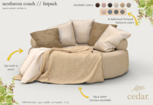 cedar. nesthaven couch // fatpack
