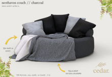 cedar. nesthaven couch // ADULT // charcoal