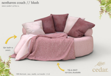 cedar. nesthaven couch // ADULT // blush