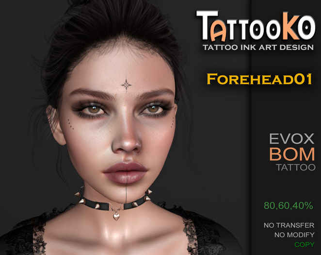 [TattooKO] Tattoo Forehead01 - Evox