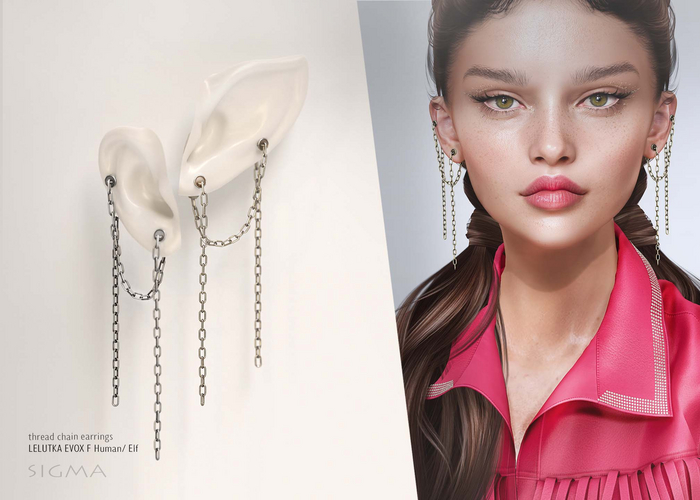 SIGMA Thread chain earrings 