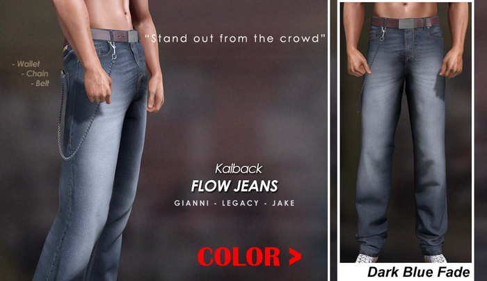 <Kalback> Flow Jeans Dark Blue Fade
