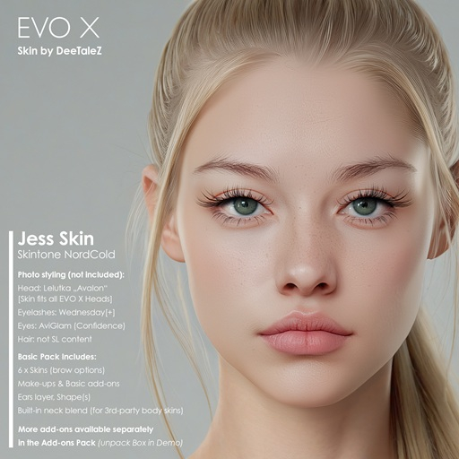DeeTaleZ *DEMO* for LELUTKA EVOX - Jess - ALL SKINTONES