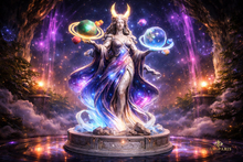 Cosmic Goddess Statue – Universe Creator Fantasy Sculpture