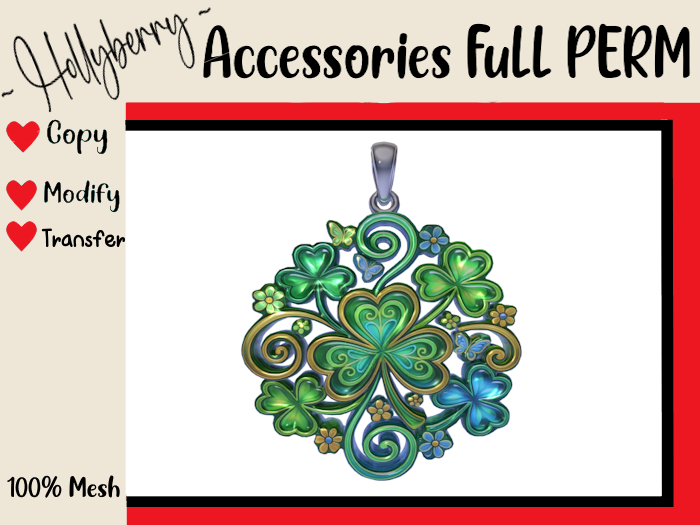 HB: St Patrick's Day Clover Pendant FuLL PERM
