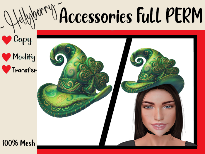 HB: St Patrick's Day Witch Hat FuLL PERM