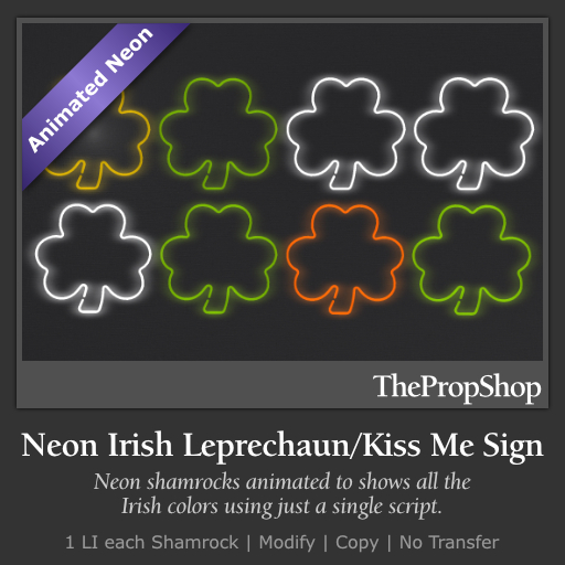 TPS Flashing Neon Shamrock Array