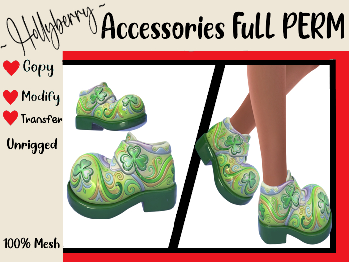 HB: St Patrick's Day Shamrock Shoes FuLL PERM