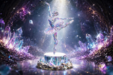 Crystal Ballerina – Elegant Fantasy Ballet Statue Decor