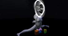 SCULPTURE Magic girl Display Micro particles