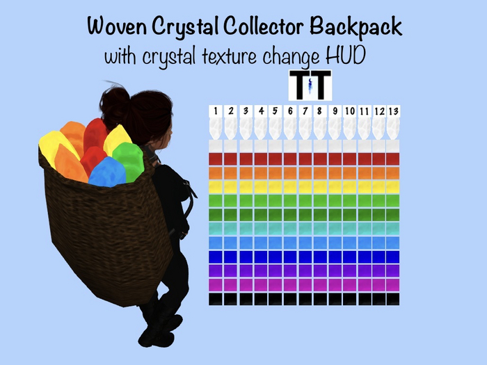 [TT] Woven Crystal Collector Backpack