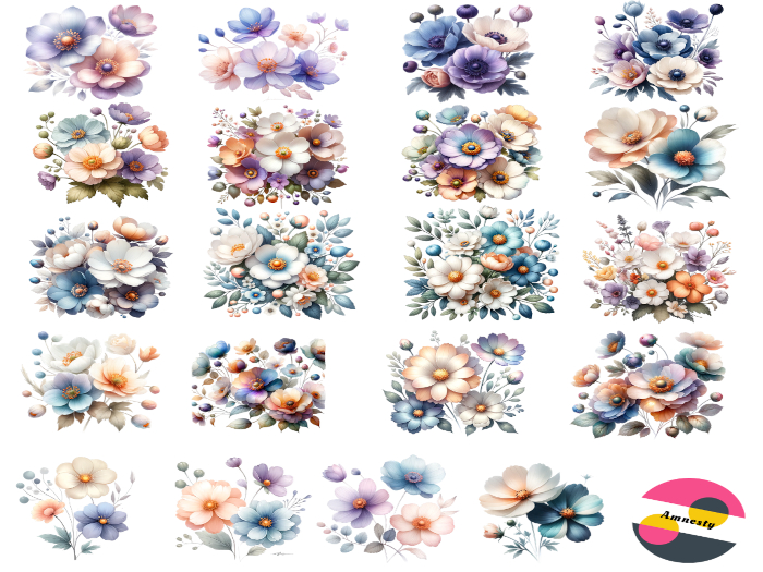 Abstract Flower Transparent PNG "BOXED"