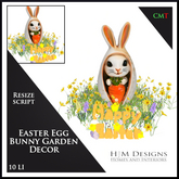Easter Egg Bunny Garden Decor
