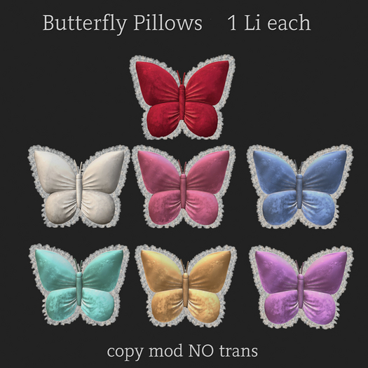 Butterfly Pillows (add)