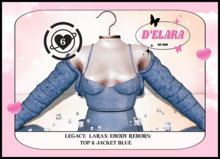 D'ELARA #6 SET TOP & JACKET BLUE