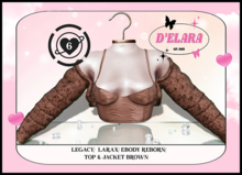 D'ELARA #6 SET TOP & JACKET BROWN