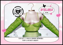 D'ELARA #6 SET TOP & JACKET GREEN