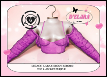 D'ELARA #6 SET TOP & JACKET PURPLE