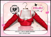 D'ELARA #6 SET TOP & JACKET RED