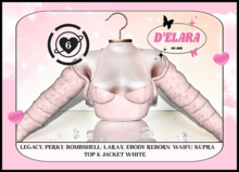 D'ELARA #6 SET TOP & JACKET WHITE