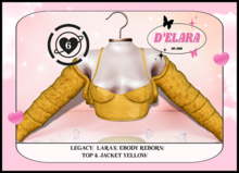 D'ELARA #6 SET TOP & JACKET YELLOW