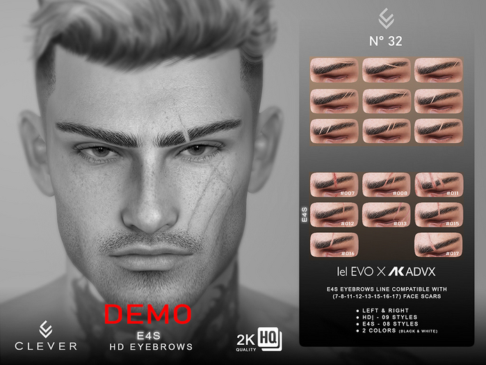 DEMO -[CL]- HD Eyebrows #032 + E4S