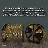 Megan Wheel Planter Multi Clematis1